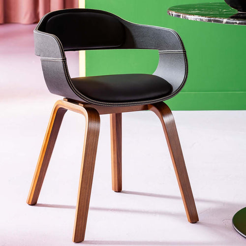 Kare Design Stoel met armleuningen Costa walnoot
