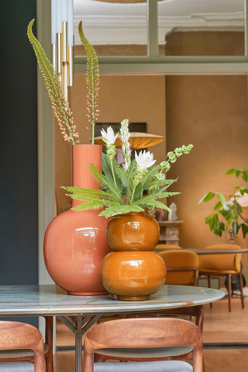 Mica Decorations Boyd Vaas - H37 x Ø26 cm - Metaal - Bruin