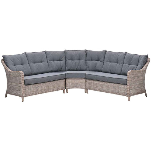 Garden Impressions hoek lounge diningset Nova vintage willow 3-delig - vtwonen shop