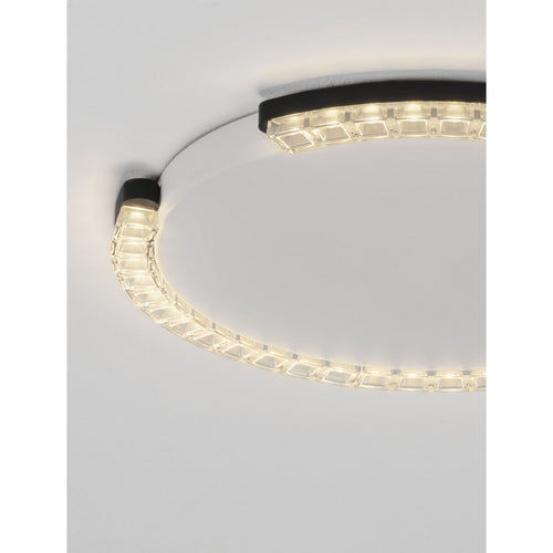Nova Luce GREAMY Decoratieve plafondlamp Sandy Black Triac dimbare LED 21W 1365lm 3000K