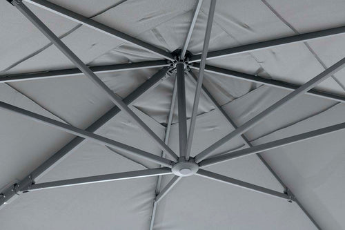 Hawaii King pole parasol - 400x400 cm - carbon black - donker grijs - vtwonen shop