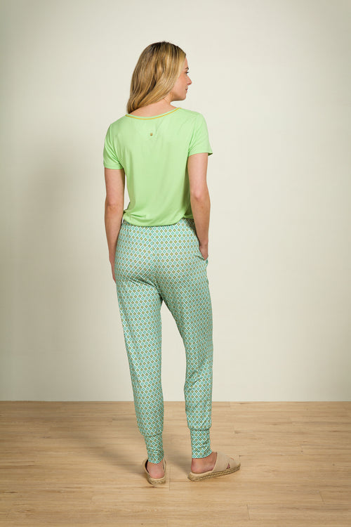 Pip Studio - Bobien Lange pyjamabroek - Dames - Mojo - Groen - L - vtwonen shop