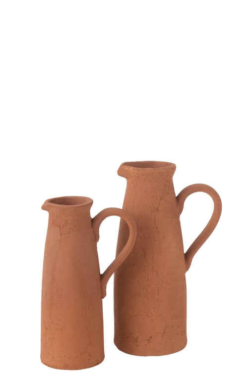 J-Line vaas Moke Kruik - keramiek - koper - large - 42 cm hoog - vtwonen shop