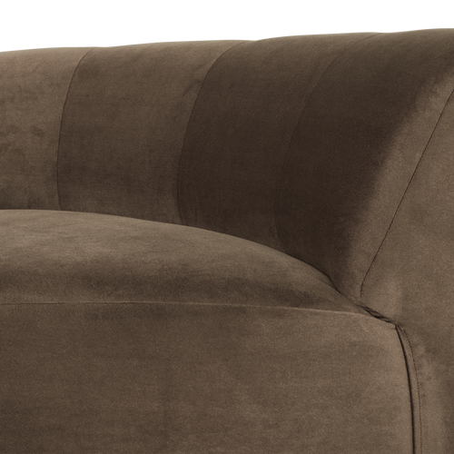 WOOOD hoekelement rond Mojo Base - Velvet - Taupe - 74x110x110