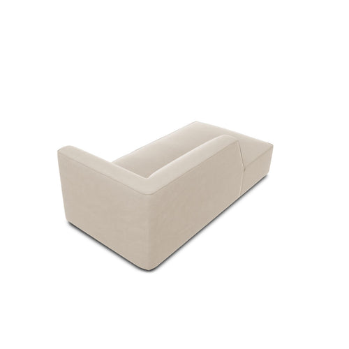 Cosmopolitan Design - Ligstoel links Siena flueel beige - 181x93x69cm