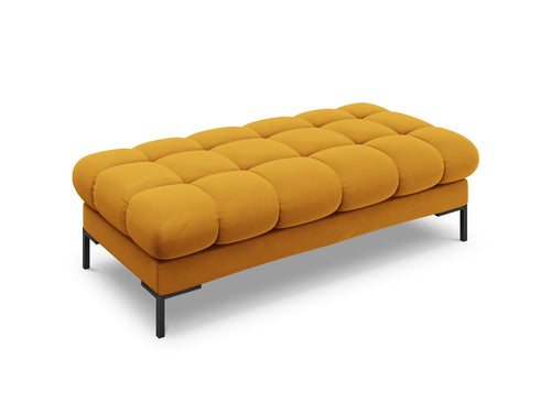 Cosmopolitan Design Bank Bali 2-zits, flueel, geel - 62x133x40cm