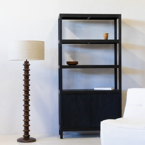 Giga Meubel Vloerlamp Alice - Walnoot - vtwonen shop