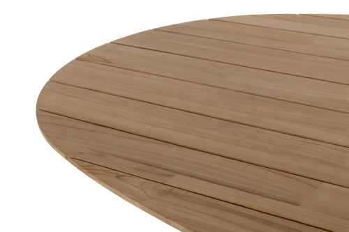 Hartman Tuintafel Stephanie - Naturel/Zwart Hout - 200x120x76cm - vtwonen shop