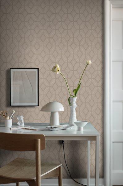 Borastapeter behang grafisch motief beige - 53 cm x 10.05 m - 660549 - vtwonen shop