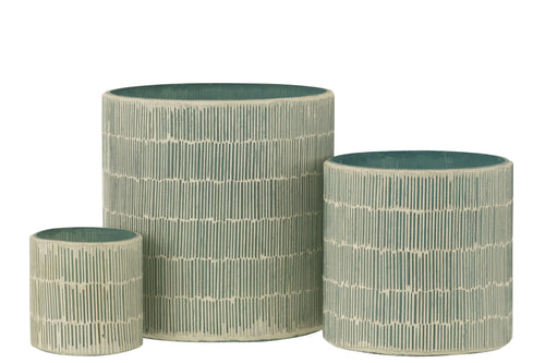 J-Line windlicht Mozaiek - glas - grijs - large - vtwonen shop