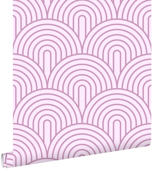 ESTAhome behang art deco bogen lila paars - 50 x 900 cm - 131768