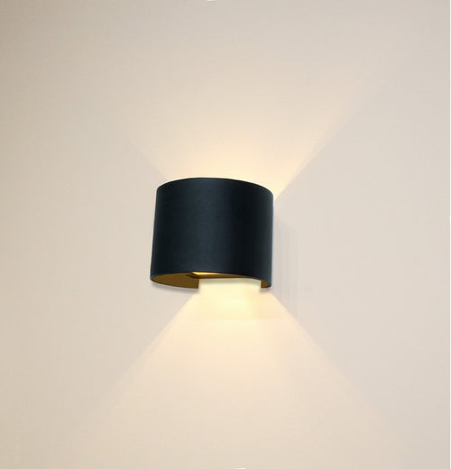 Artdelight wandlamp Gyro - 1 lichts - 11.2  x 9.7   cm - zwart goud