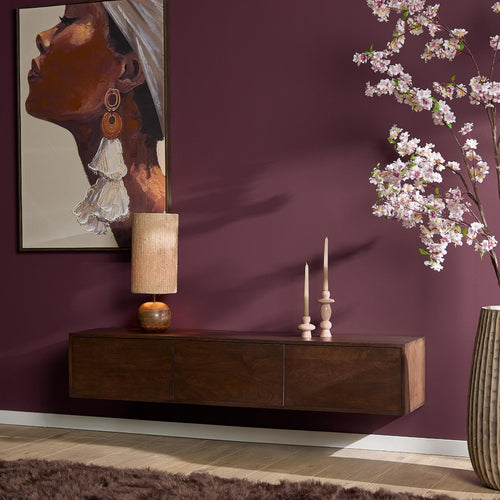 StarFurn Tv-meubel Vision - Zwevend Bruin Hout - 160x35x30cm
