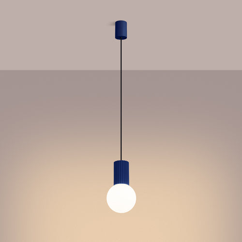Sollux Lighting Hanglamp HALO 1 ultramarijn - 12x12x120cm