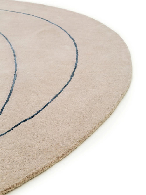 benuta wollen vloerkleed Shape - crème - ø 200 cm