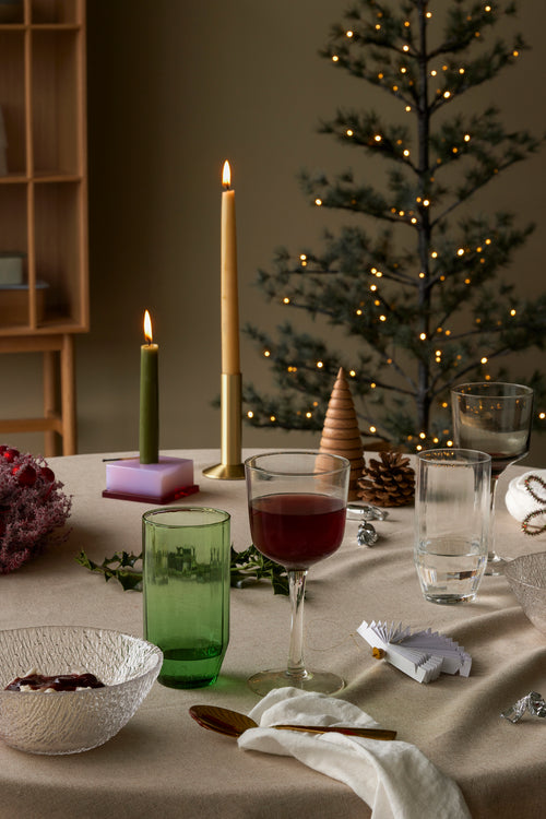 Hübsch kandelaar Dust - kristal - 9x9xh4cm