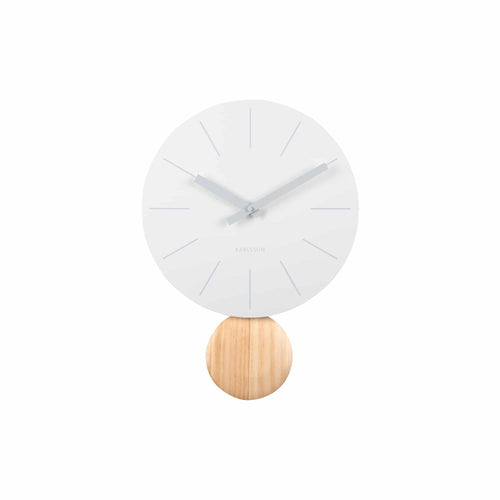 Karlsson wandklok Arlo pendulum - wit - Ø30cm - vtwonen shop