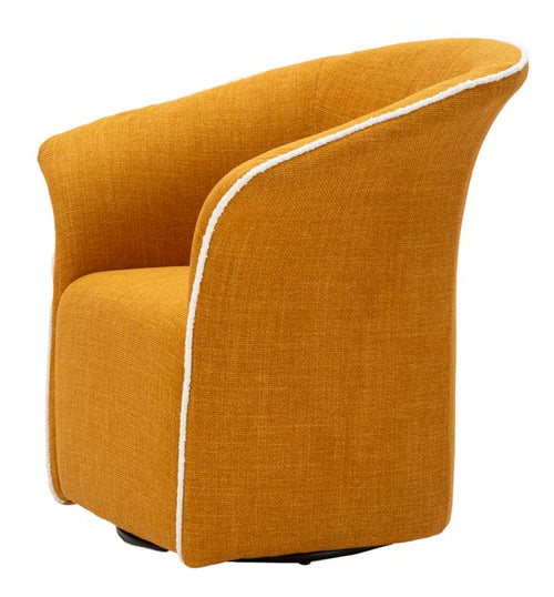 Mauro Ferretti draaistoel - 83,5x66x80 cm - mosterdgeel