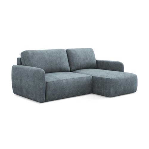 LaMiaSofa hoekbank rechts Corle - chenille stof - jeans - 207x148x86