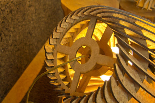 Bomerango Spin M kurken hanglamp medium - met koordset zwart - Ø 37 cm - vtwonen shop