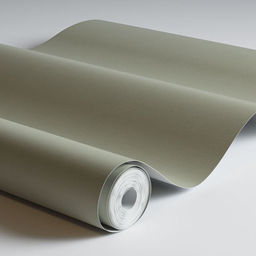 Duro Wallpaper behang effen vergrijsd olijfgroen - 53 cm x 10.05 m - 662227 - vtwonen shop