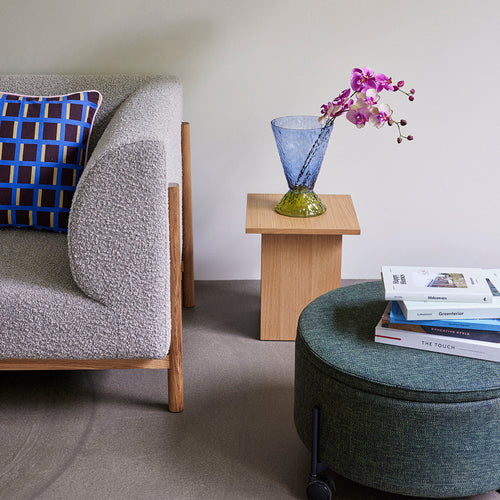 Hübsch poef Contain - acryl/polyester/staal - ø66x37cm