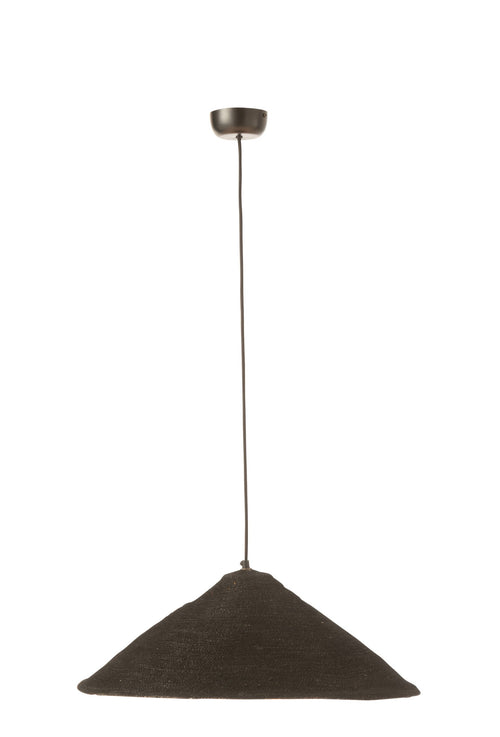 J-Line hanglamp Hoed Moonj - jute - zwart - small