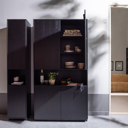 WOOOD opbergkast Finca - Zwart - 210x110x40 - vtwonen shop