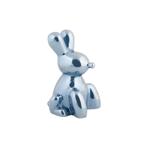 Present Time ornament Balloon Bunny - blauw - 10x9x15cm - vtwonen shop