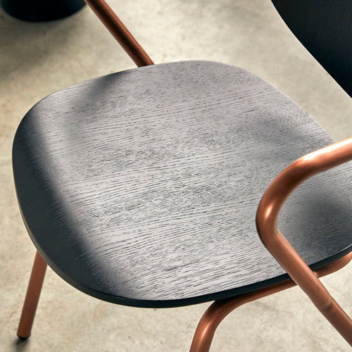 Tikamoon Stoel van eikenhout en metaal - Zwart - vtwonen shop