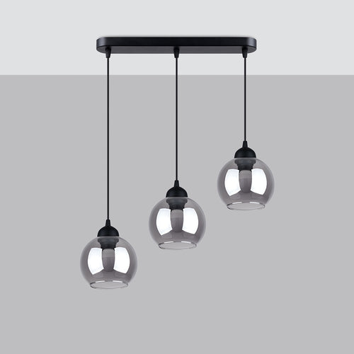 Sollux Lighting Hanglamp ALINO 3 zwart - 45x15x117cm