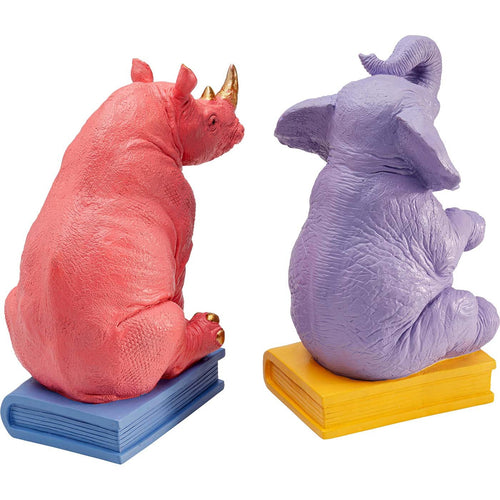 Kare Design Boekensteun olifant en neushoorn (2/Set) - vtwonen shop
