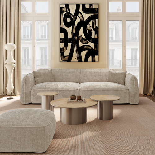 Premium Interiors - Zitzak LOMI - gewaafd fluweel mol 75cm