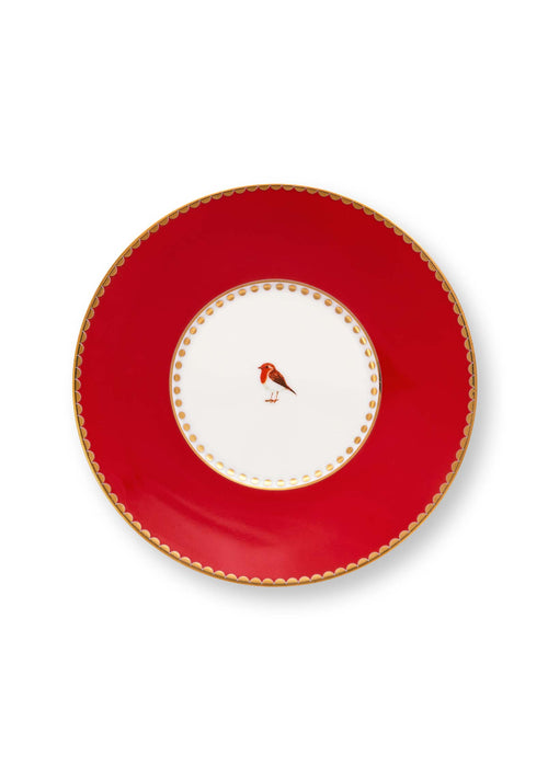 Pip Studio Kop en Schotel - Love Birds - Rood - 100ml - Set van 2