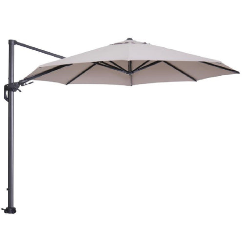 Hawaii parasol - Ø350 cm - carbon black - zand - vtwonen shop