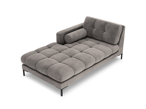 Cosmopolitan Design linker meridiaan Bali flueel, lichtgrijs - 185x102x75cm