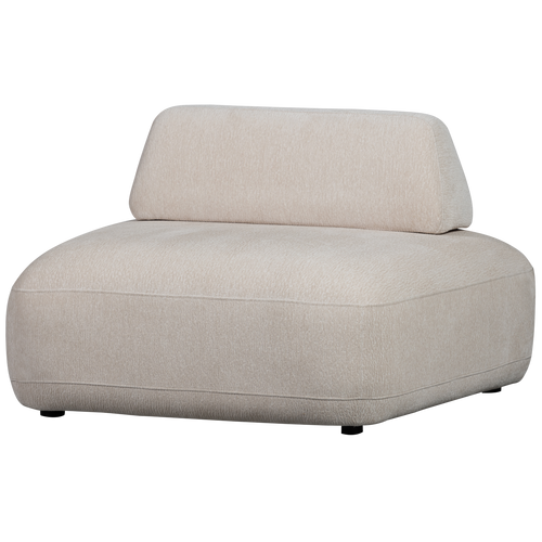 WOOOD fauteuil met verplaatsbare rugleuning Sterck - Polyester - Zand - 118x102x41 - vtwonen shop