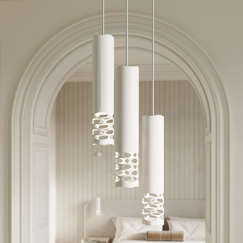 Sollux Lighting Hanglamp LIRO 3P wit - 25x25x125cm