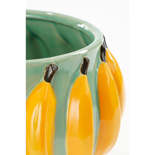 Mica Decorations Moza Bloempot Binnen - H18 x Ø24 cm - Keramiek - Lichtgroen