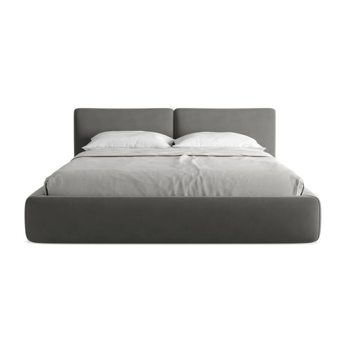 LaMiaSofa Bed met opbergruimte Milano - velours - staal - 200x228x82