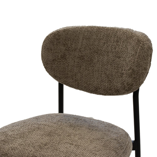 Giga Meubel Barkruk Vajen - Stof/Metaal - Taupe - Set van 2