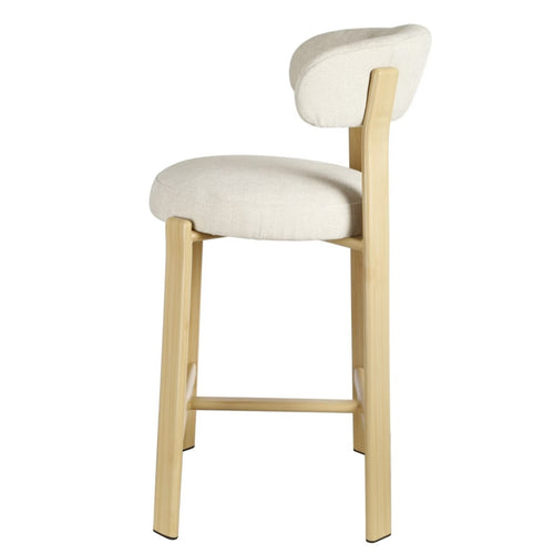 DÉJA Living Barstoel Märsta - Beige/Naturel Stof - Zithoogte 67cm - Set van 2 - vtwonen shop