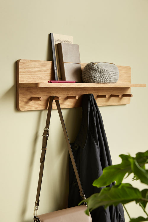 Hübsch kapstok Space - mdf/oak veneer - 80x12xh20cm
