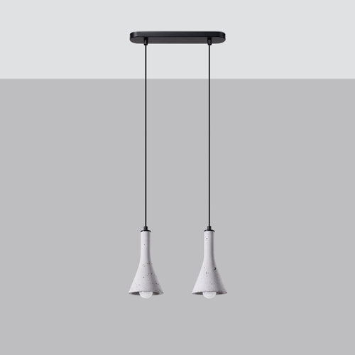 Sollux Lighting Hanglamp REA 2 beton - 34x12x113cm