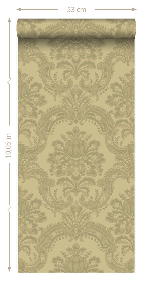 Origin Wallcoverings behang ornamenten licht glanzend goud - 53 cm x 10,05 m - 346526 - vtwonen shop