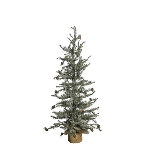 Sia Deco - Jonas kerstboom met dennenappels - Groen  - Kunststof - H60 - vtwonen shop