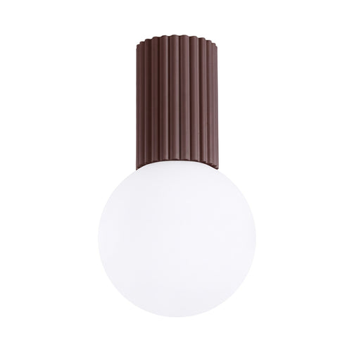 Sollux Lighting Plafondlamp HALO bruin IP44 - 12x12x21cm