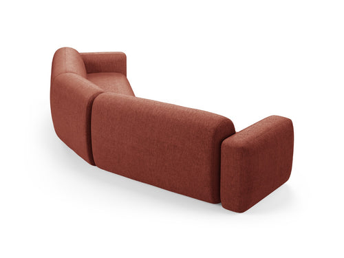 Cosmopolitan Design Symmetrische modulaire hoekbank Strino 3-zits, structurele stof koraal - 210x344x78cm