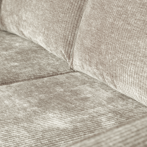 WOOOD zits bank Rodeo - Ribstof - Donkerzand - 85x190x86