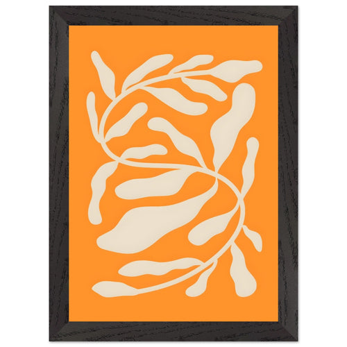 Artfulprints Poster met Lijst Matisse – Orange sea blossom   - A4 21x29.7 cm - Oranje